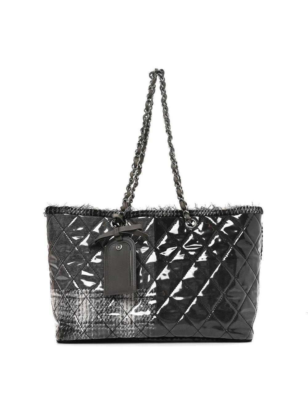 Chanel Vinyl Funny Tweed Patchwork Tote #351071C79B